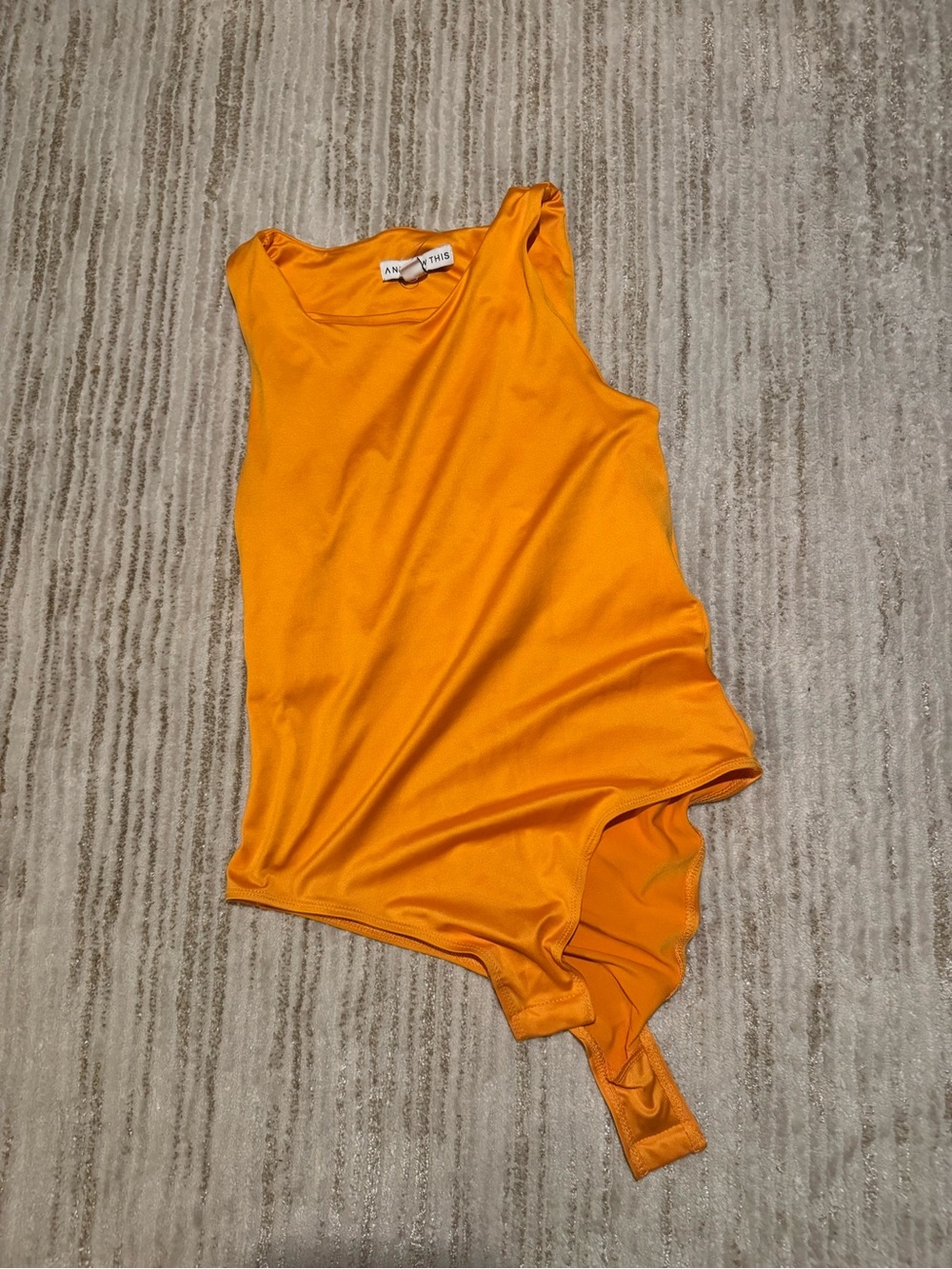 Bright Orange Asymmetric Bodysuit